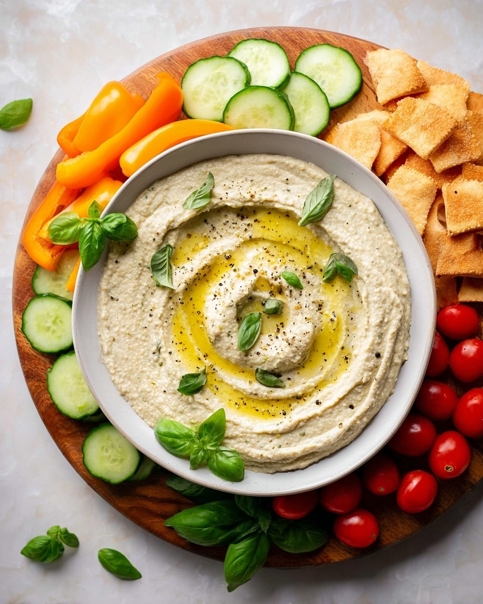 White Bean Dip with Pomegranate Seeds, Pine Nuts, and Fresh Herbs Recipe