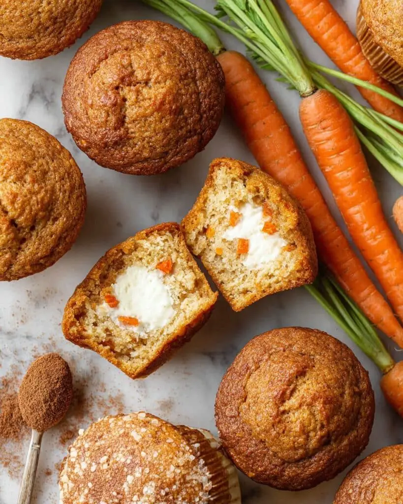 Carrot Cake Muffins with Cream Cheese Filling Recipe