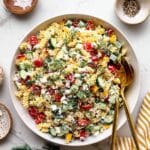 Greek Orzo Pasta Salad with Creamy Tzatziki Dressing Recipe