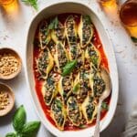 Creamy Spinach and Mushroom Stuffed Shells Recipe