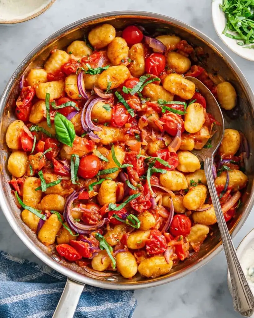 Crispy Gnocchi with Cherry Tomato Sauce Recipe