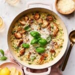 Creamy Green Goddess Orzo with Chicken Recipe