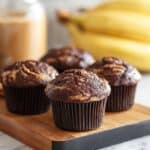 Chocolate Peanut Butter Banana Muffins (Gluten-Free, Dairy-Free Option) Recipe
