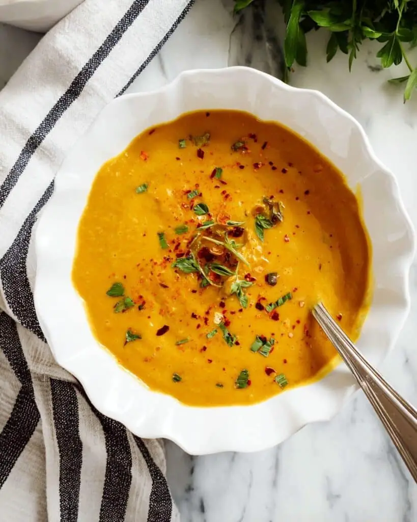 Creamy Red Lentil Soup with Lemon and Cumin Recipe