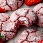 Strawberry Crinkle Cookies Recipe