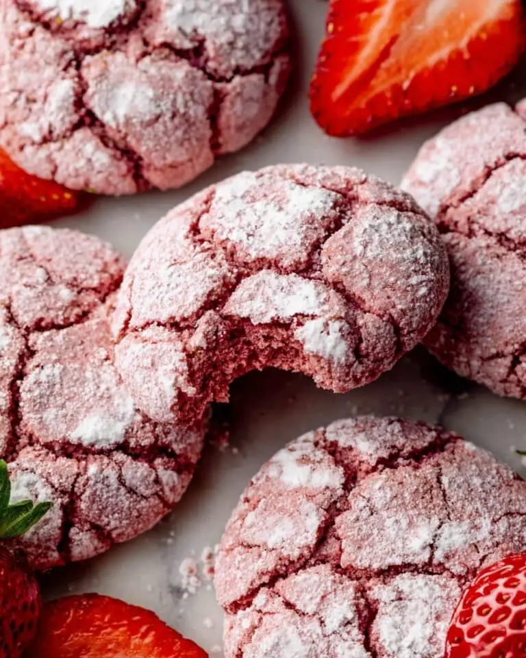 Strawberry Crinkle Cookies Recipe