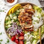 Greek Chicken Bowls with Lemon Tzatziki Recipe