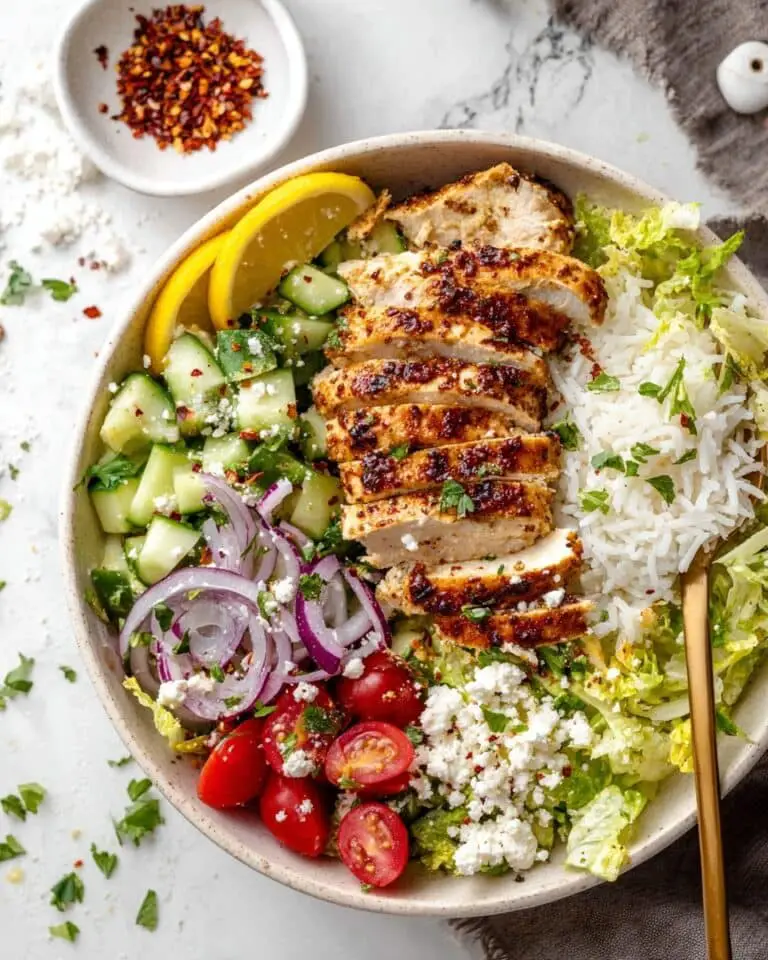 Greek Chicken Bowls with Lemon Tzatziki Recipe