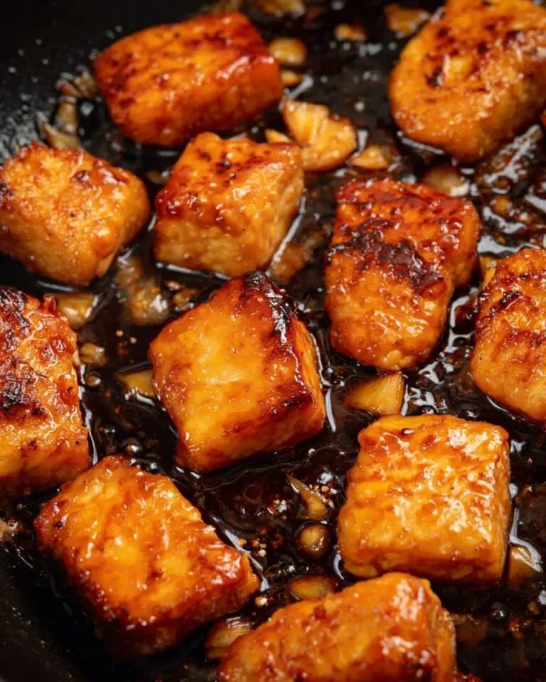 Honey Garlic Salmon Bites Recipe