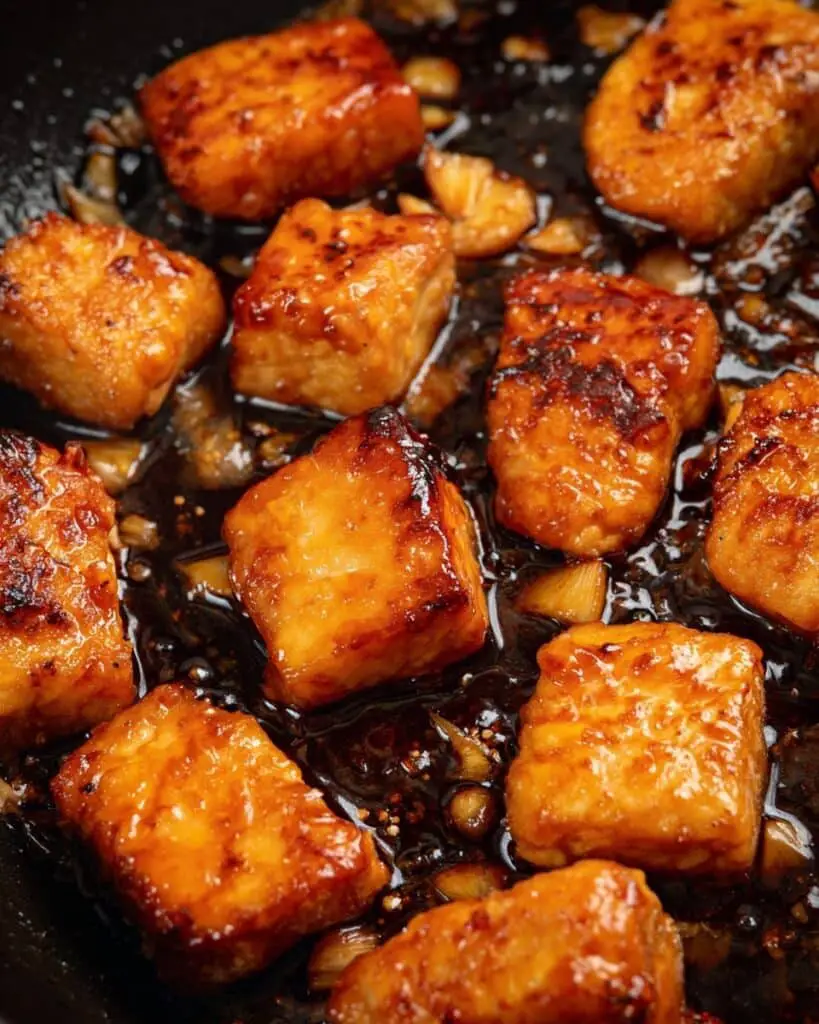 Honey Garlic Salmon Bites Recipe