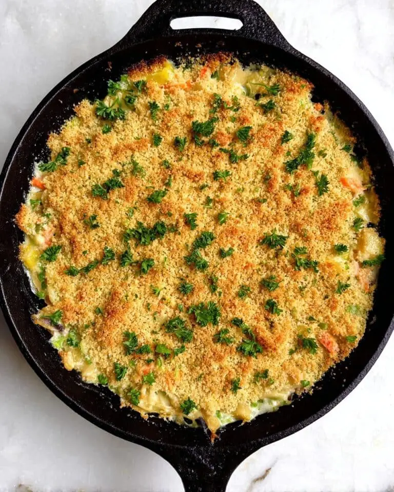 Crustless Rotisserie Chicken Pot Pie Casserole Recipe