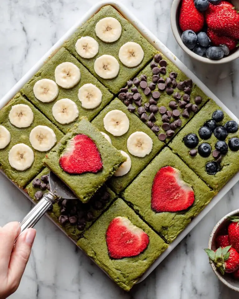 Spinach Banana Sheet Pan Pancakes Recipe