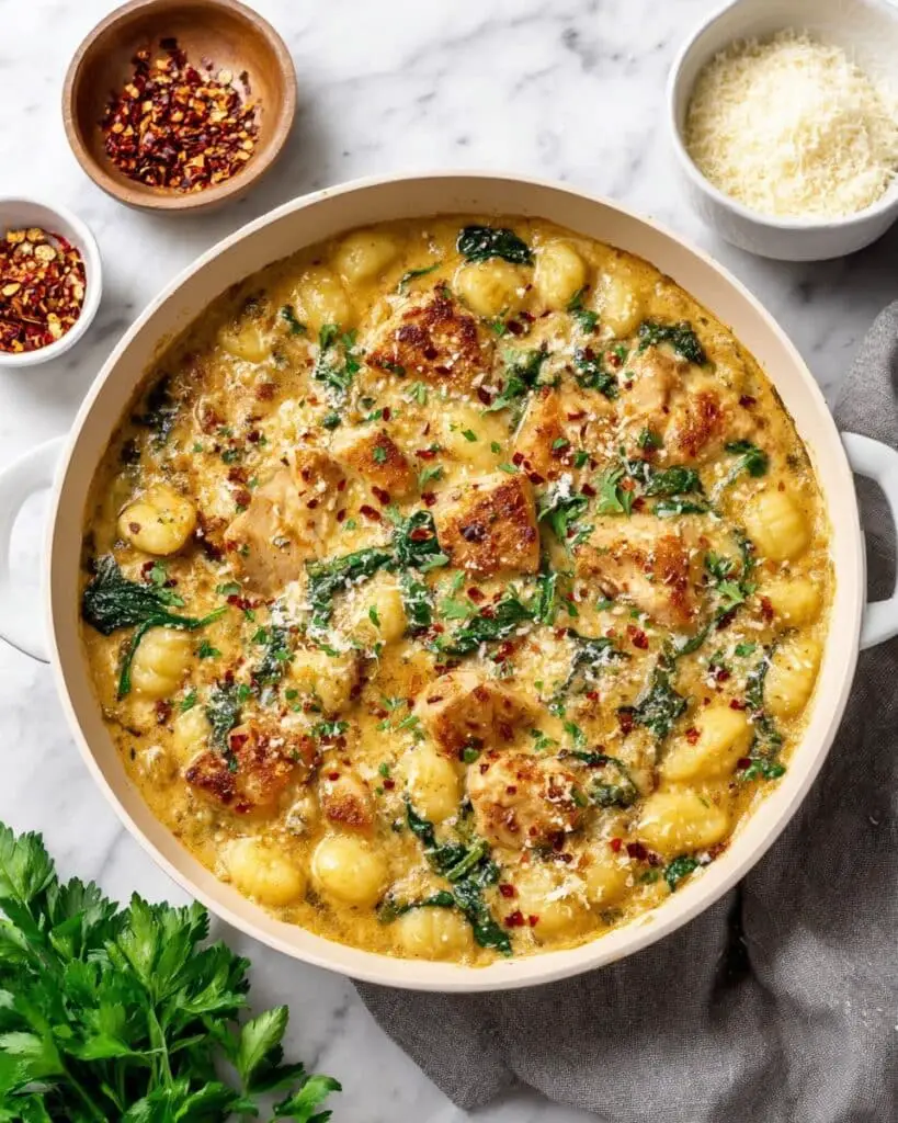 Garlic Chicken Gnocchi Skillet Recipe