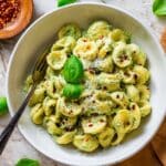 Cottage Cheese Creamy Pesto Pasta Recipe