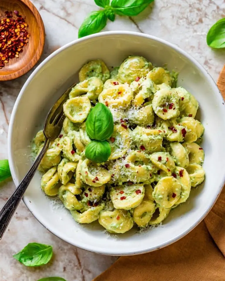 Cottage Cheese Creamy Pesto Pasta Recipe