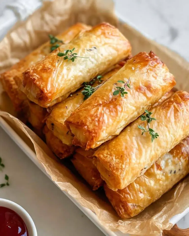 Crispy Baked Feta Rolls with Sweet Chili Dipping Sauce Recipe