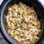 Crockpot Parmesan Garlic Chicken Pasta Recipe