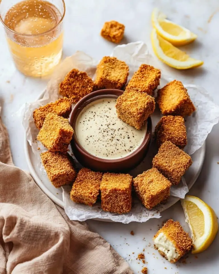 Crispy Baked Vegan Tofu Nuggets with Cashew Coating Recipe