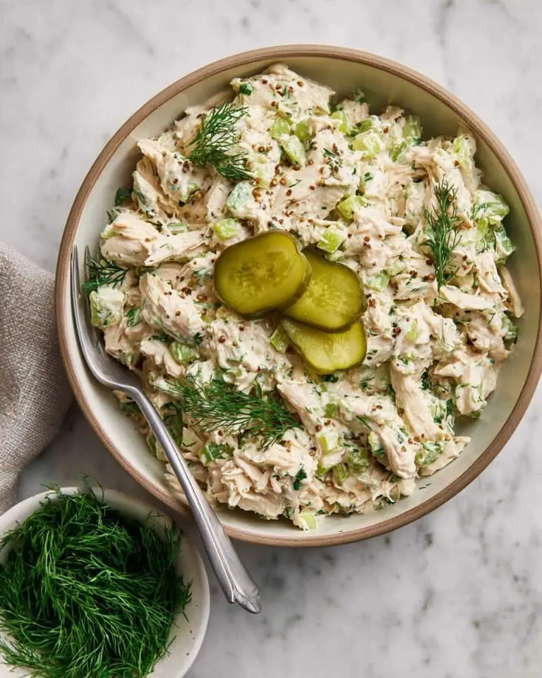 High-Protein Dill Pickle Chicken Salad Recipe