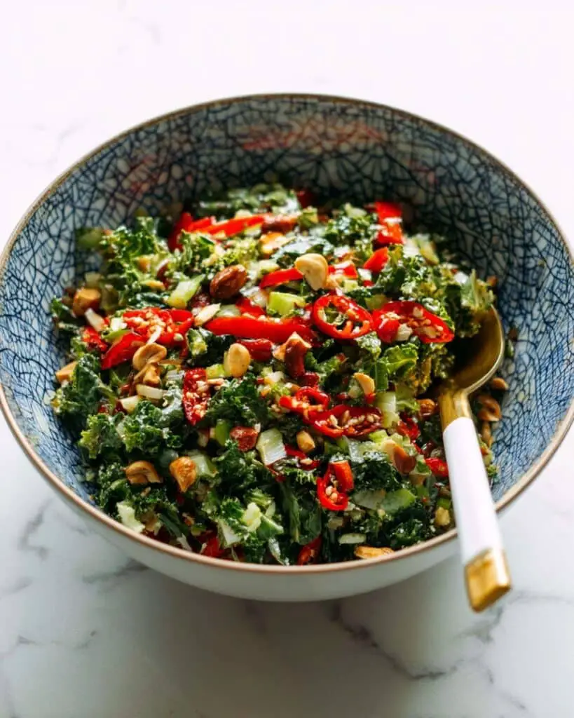 Roasted Peanut Kale Crunch Salad Recipe