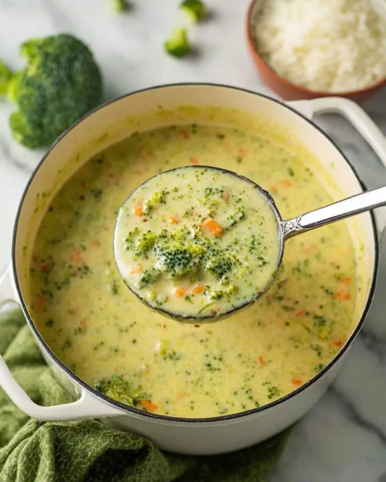 High Protein Broccoli Cheddar Soup Recipe
