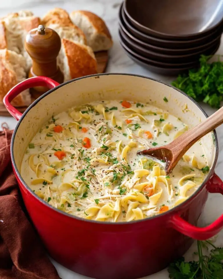 Creamy Chicken Noodle Soup Recipe