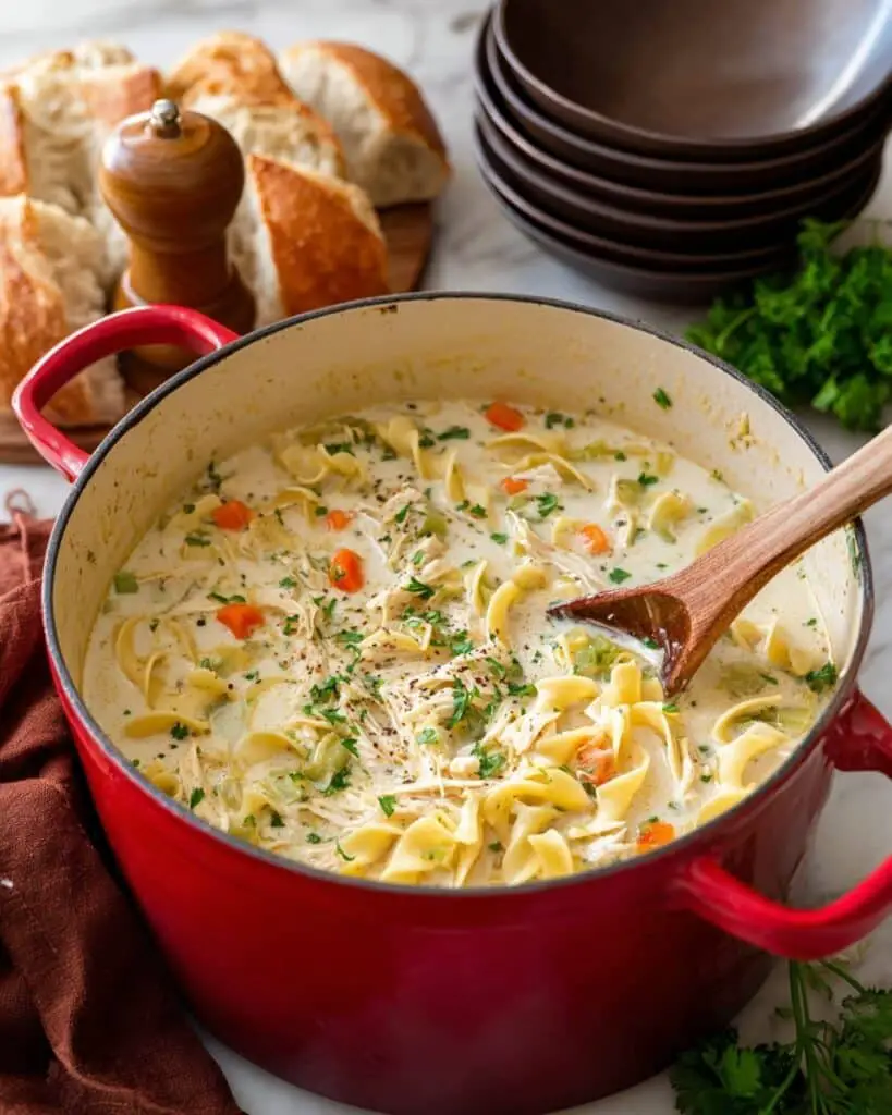 Creamy Chicken Noodle Soup Recipe