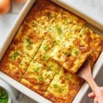 Pesto Sweet Potato Egg Bake with Cottage Cheese Recipe