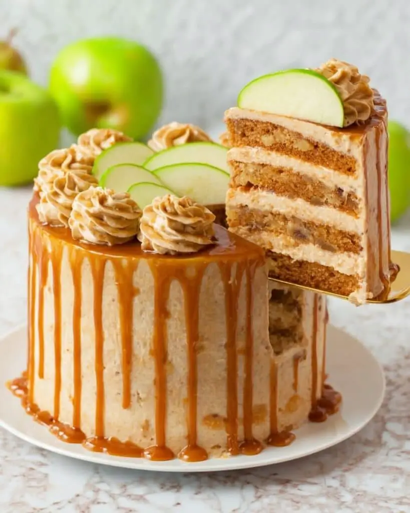 The BEST Caramel Apple Spice Cake Recipe