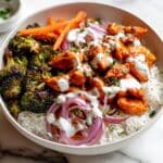 Buffalo Chicken Rice Bowls with Roasted Broccoli Recipe