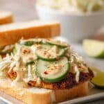 Crispy Cilantro Lime Chicken Sandwich with Cucumber Salad Recipe