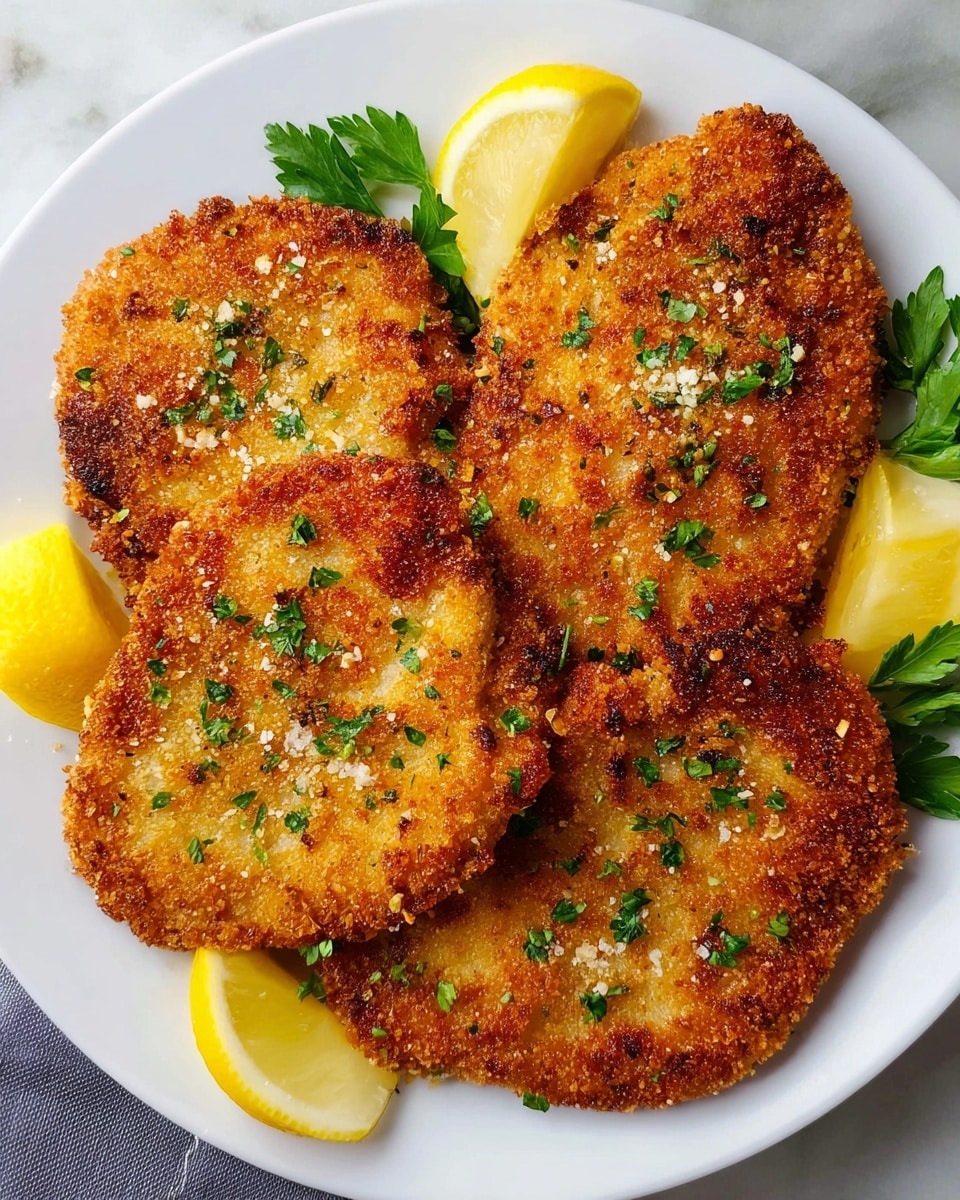 Crispy Chicken Schnitzel with Lemon Recipe