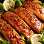Honey Glazed Salmon with Broccoli and Rice Recipe