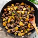 Garlic Butter Steak Bites and Potatoes Recipe