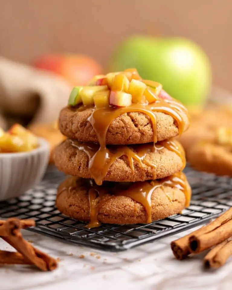 Apple Pie Snickerdoodle Cookies with Caramel and Apple Filling Recipe