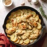 One Pan Creamy Garlic Herb Chicken & Potatoes Recipe