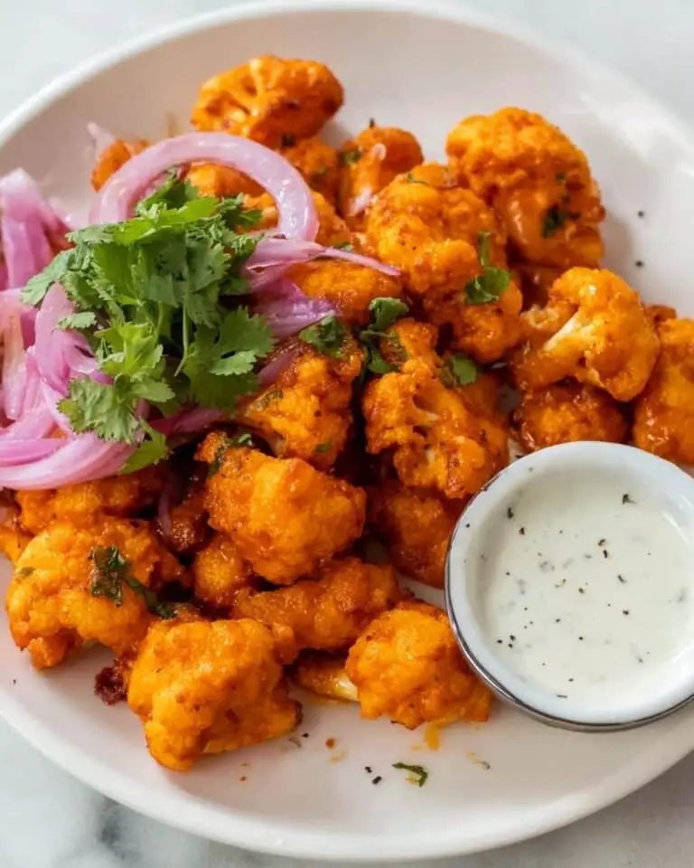 Air Fryer Cauliflower Wings with Honey Sriracha Recipe