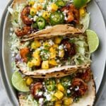 Grilled Shrimp Tacos with Mango Avocado Salsa Recipe