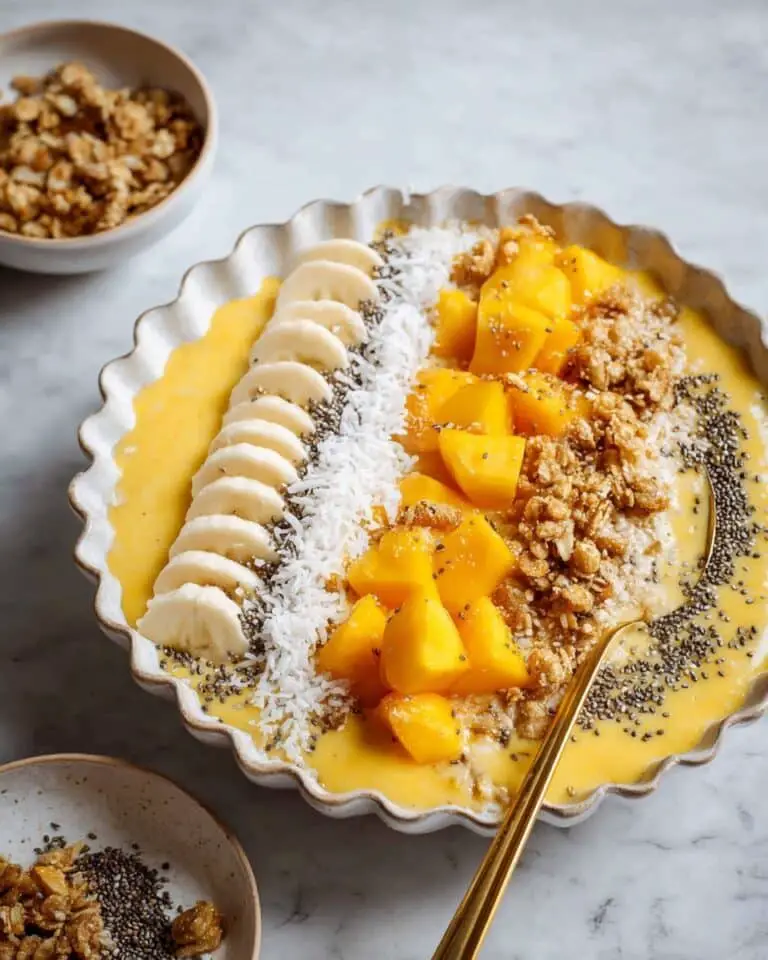 Mango Pineapple Tropical Smoothie Bowl Recipe