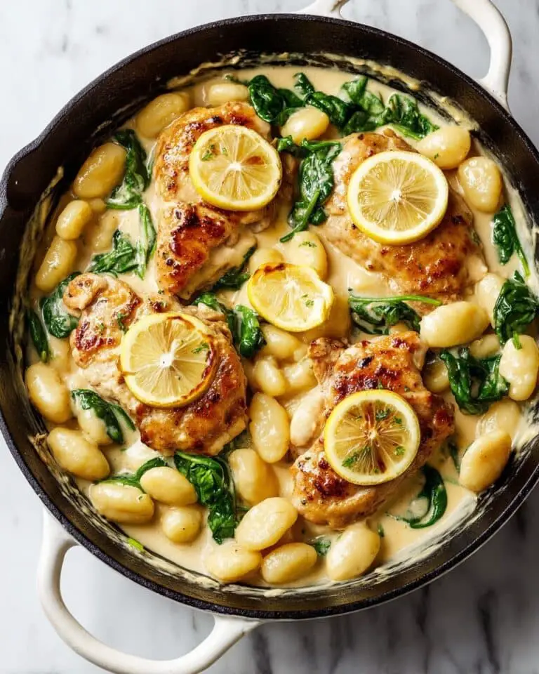 Lemon Chicken Gnocchi with Spinach and Parmesan Recipe