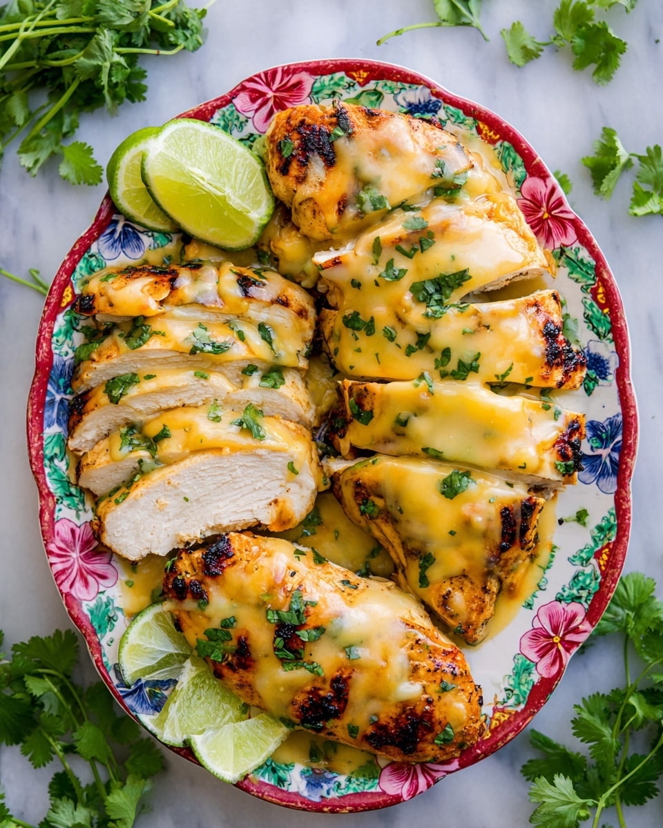 Grilled Salsa Verde Chicken with Pepper Jack Cheese Recipe
