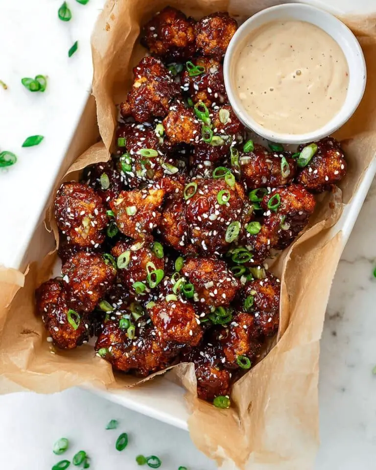 Sticky Honey Garlic Cauliflower Wings Recipe