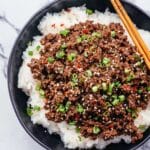 Korean Ground Beef and Rice Bowls Recipe