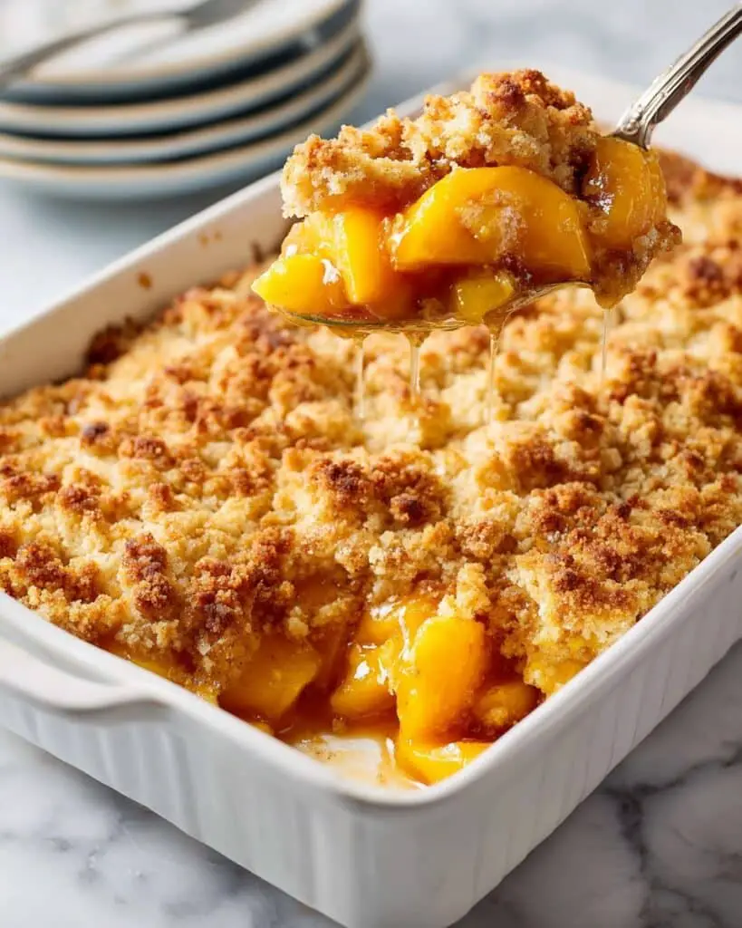 Sweet Peach Cobbler with Biscuit Topping Recipe