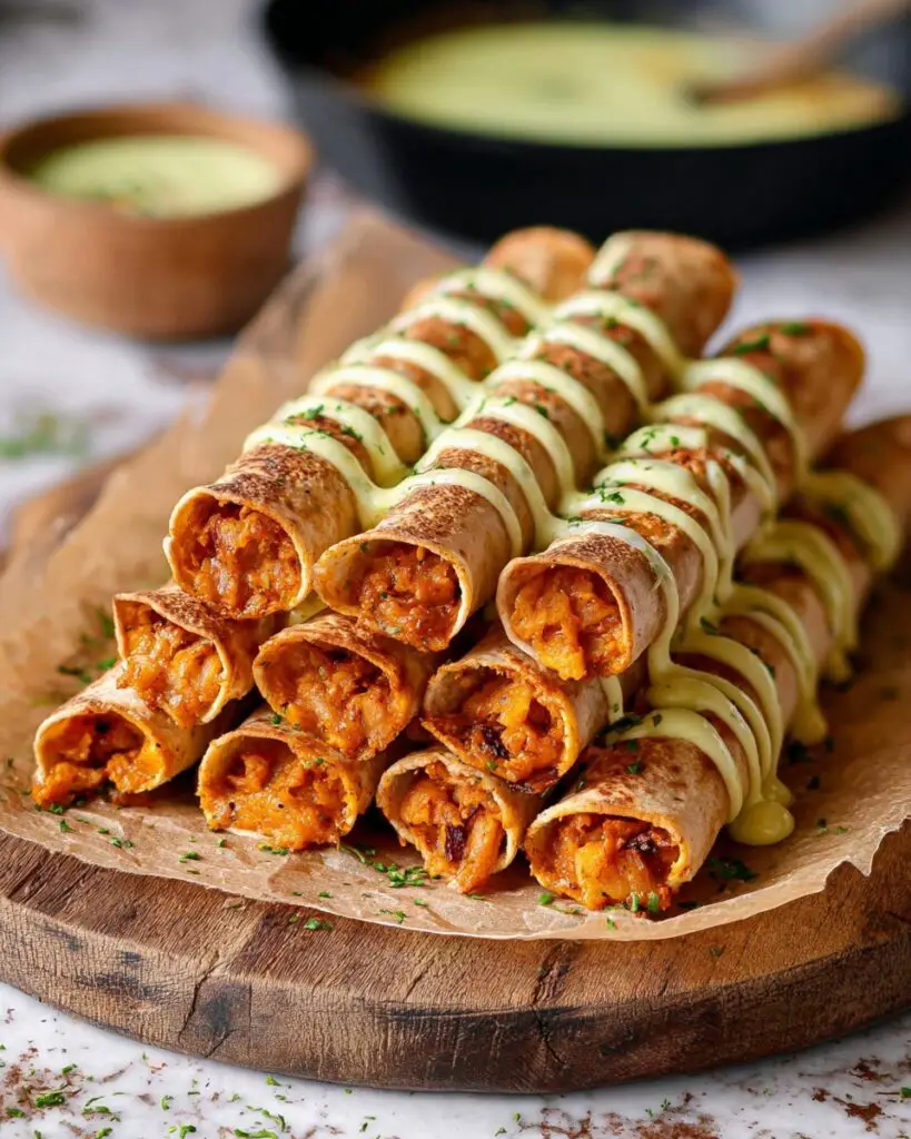 Baked or Air-Fried Chickpea & Veggie Taquitos Recipe