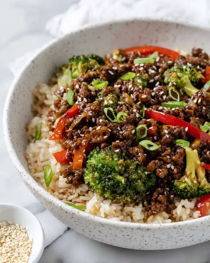 Ground Beef and Broccoli Stir-Fry with Rice Recipe