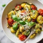 Pesto Gnocchi with Cherry Tomatoes, Basil, and Parmesan Recipe