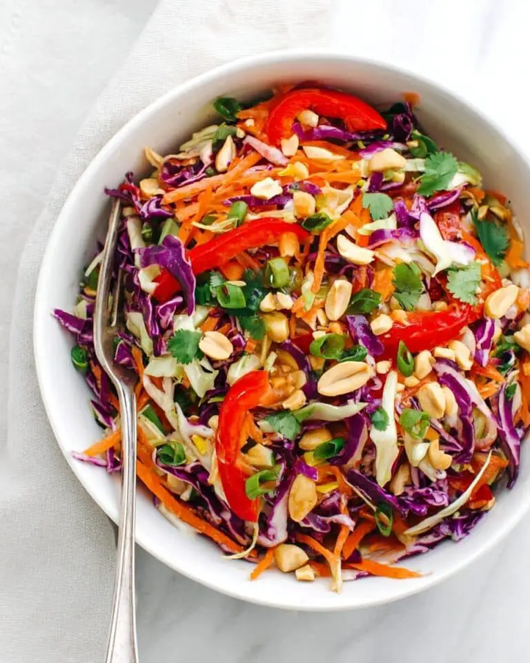 Thai Peanut Slaw (Paleo, Vegan) Recipe