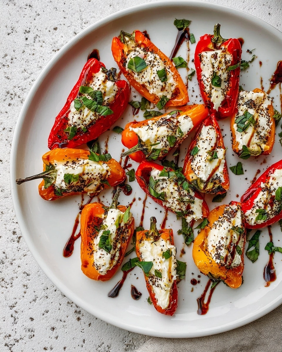 Roasted Goat Cheese Stuffed Mini Peppers Recipe