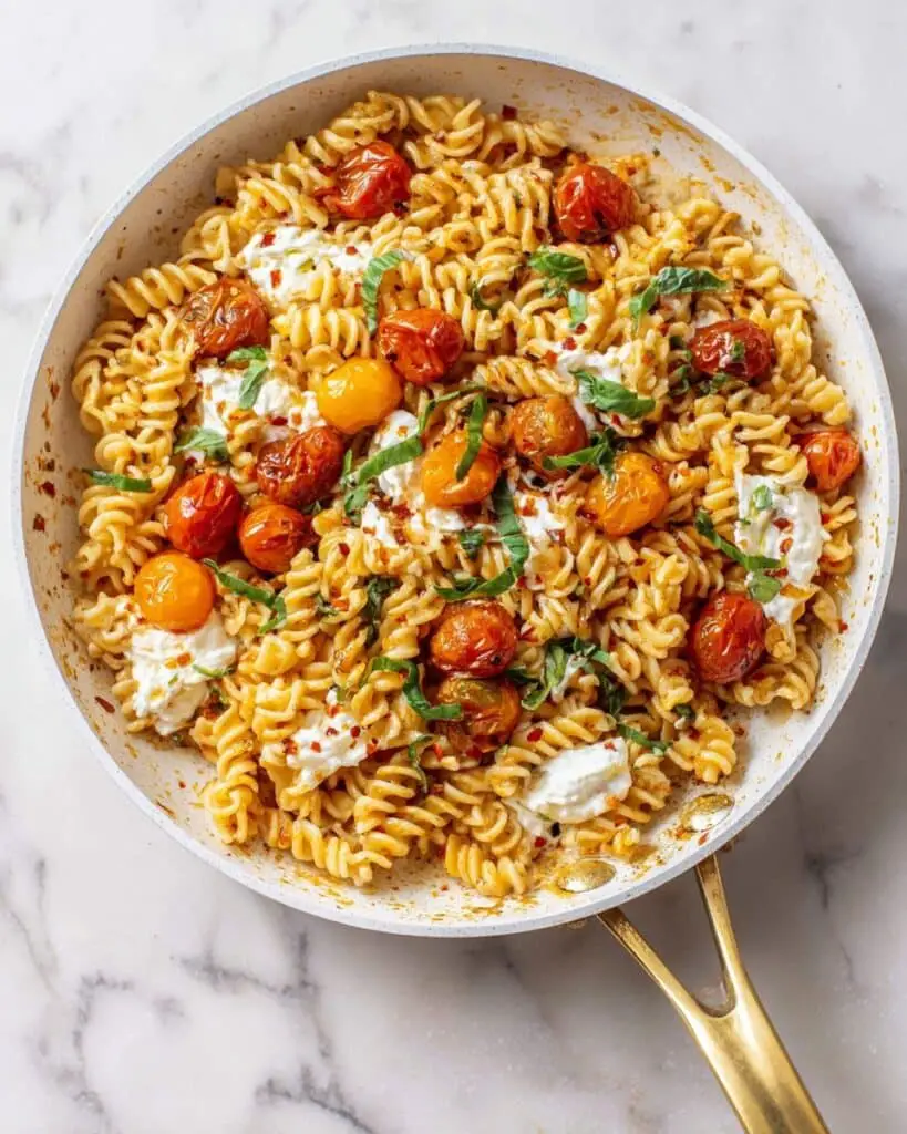 Burst Tomato Burrata Pasta Recipe